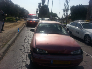  بالصور: إصابة طفيفة لسيدة بحادث طرق بين مركبتين وسط مدينة يافا 